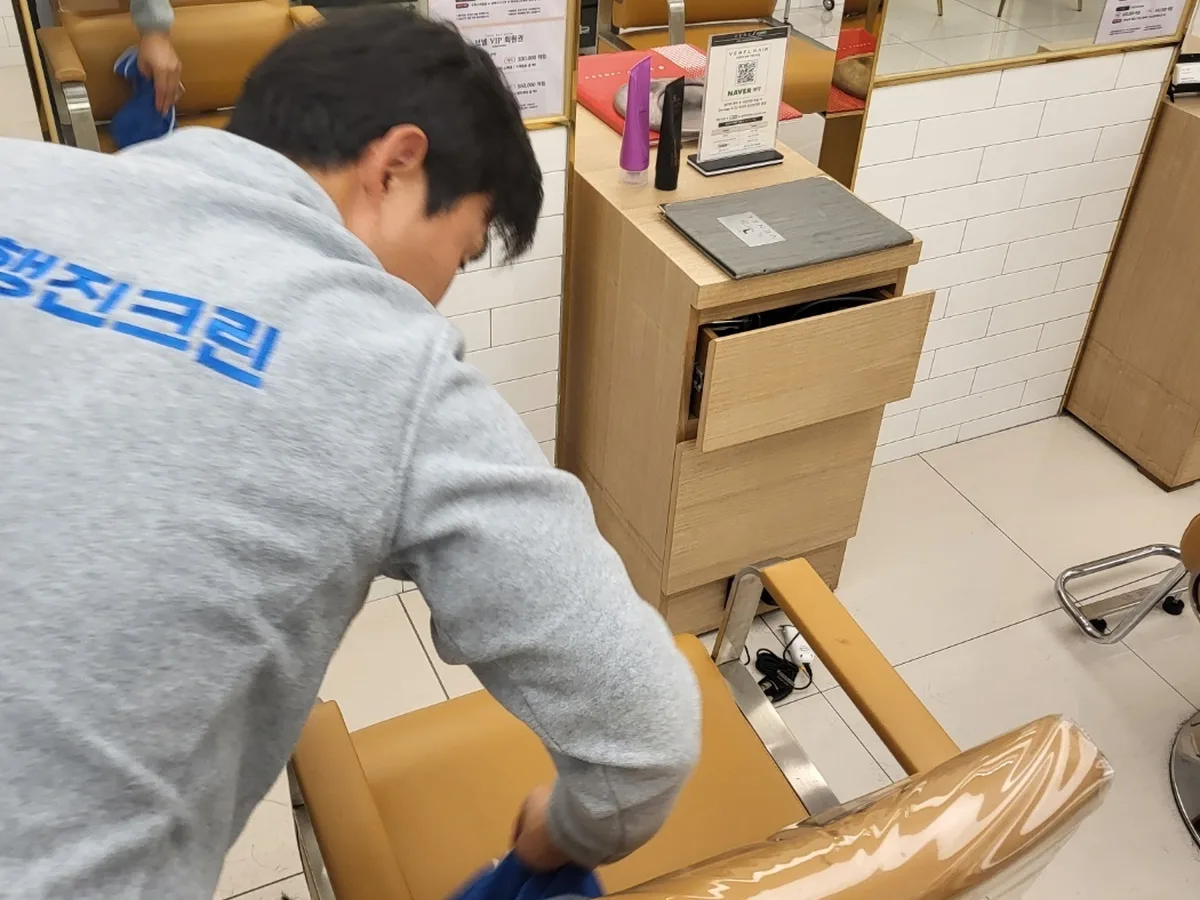 구리시 갈매동 미용실 복도·대기 동선 야간 위생청소 사례 - 행진크린